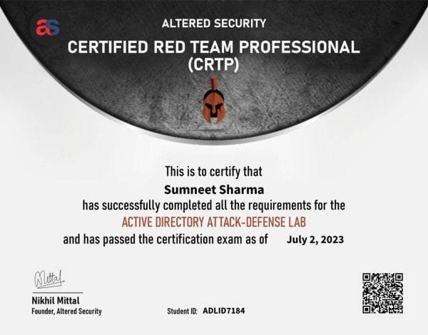 Certificate 1